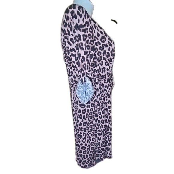 Torrid Leopard Print Shirt Dress Mini Challis Zip Front Roll Tab Sleeves Plus 1X - Picture 6 of 14